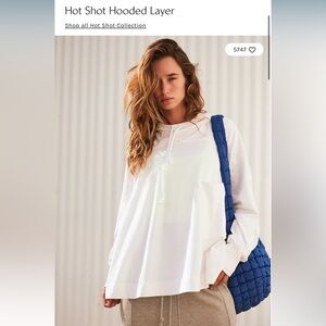 NWOT Free People Hot Shot hooded layer